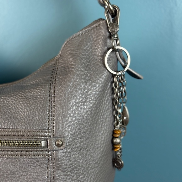THE SAK Sequoia Leather Hobo | Gray | Signature Charm | Older Version - Picture 9 of 9